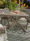 Beach Front RECT Dining Table w/UMB OPT