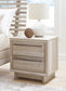 Hasbrick Queen Panel Bed with Mirrored Dresser and Nightstand