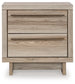 Hasbrick King Panel Headboard with Mirrored Dresser and 2 Nightstands